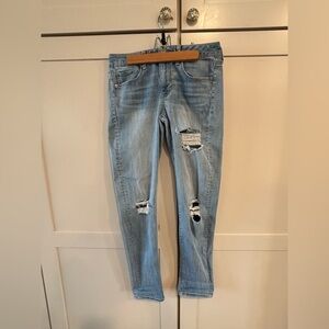 American Eagle Outfitters Light Blue Ripped Jeans